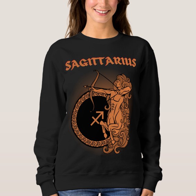 Sudadera Estilo medieval Zodiac Sagittarius (Anverso)