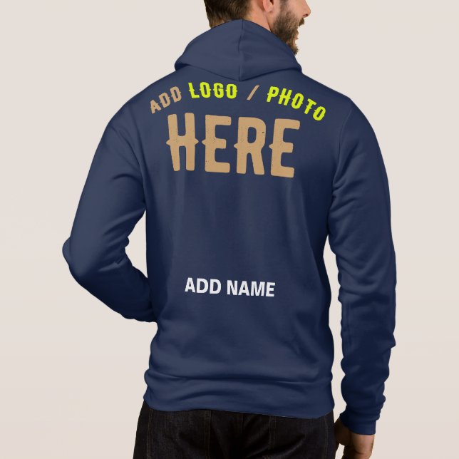 SUDADERA ESTILO MODERNO NAVY AZUL VERIFICADO MARCA (Reverso)