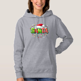 Sudadera Estilo navideño acogedor con vibraciones de Santa
