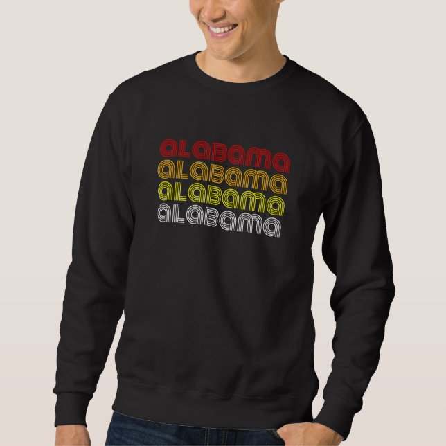 Sudadera Estilo retro Alabama Orgullosa Representación (Anverso)