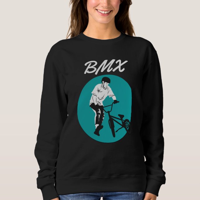 Sudadera Estilo Retro BMX de Motociclista Genial (Anverso)