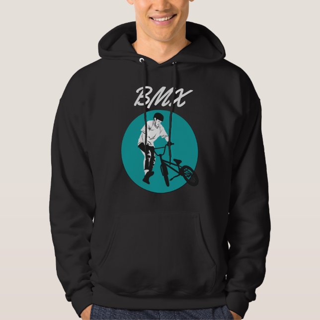 Sudadera Estilo Retro BMX de Motociclista Genial (Anverso)