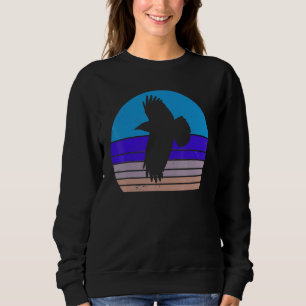 Sudadera Estilo Retro Crow Vintage Crow Spirit Bird 70s 80s