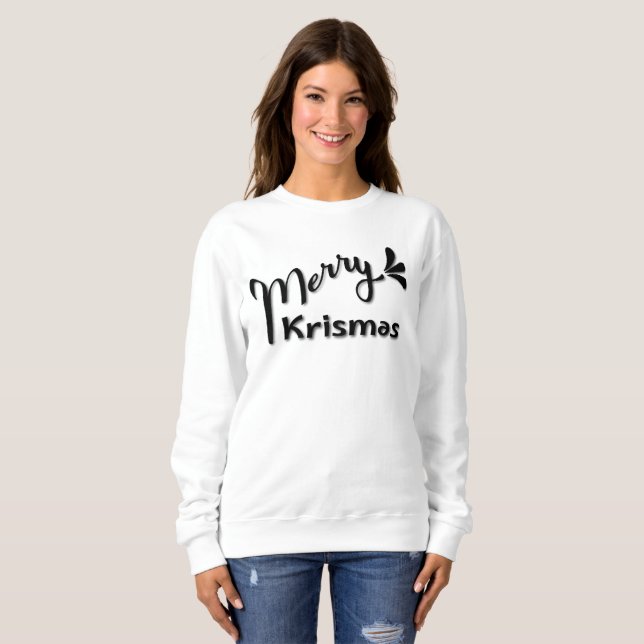 Sudadera Estilo Retro Feliz Navidad (Anverso completo)