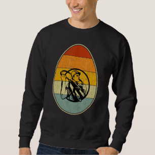 Sudadera Estilo Retro Huevo de Pascua Gráfico Día de Pascua