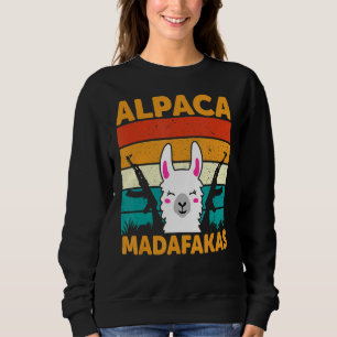 Sudadera Estilo retro vintage Alpaca Madafakas Llama