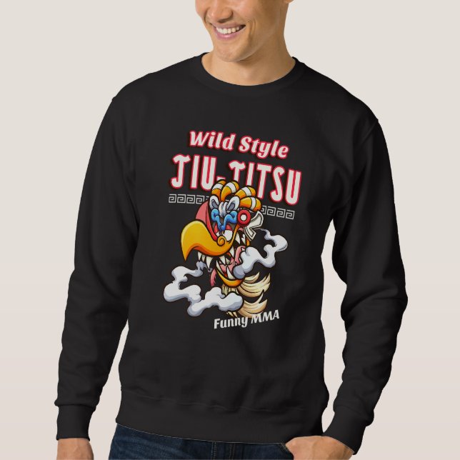 Sudadera Estilo salvaje Jiu Jitsu Smoke Bird Mma Grappling  (Anverso)