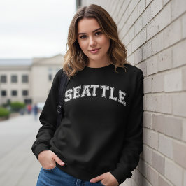 Sudadera estilo Universidad de SEATTLE América Uni