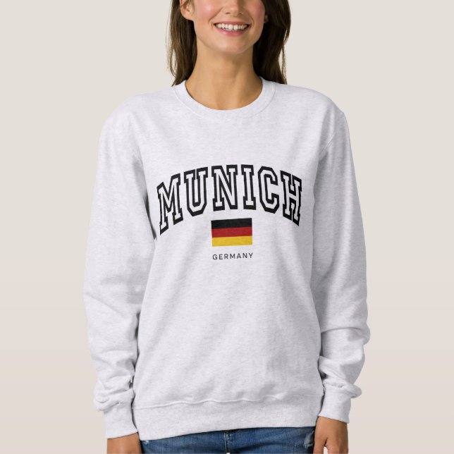 Sudadera Estilo Varsity Vintage Múnich Alemán (Anverso)