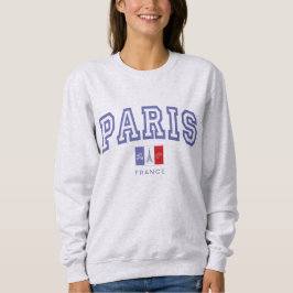 Sudadera Estilo Varsity Vintage París Francés