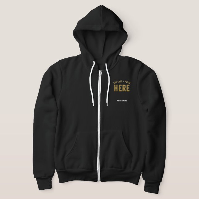 SUDADERA ESTILOSA MODERNA PERSONALIZABLE NEGRA VERIFICADA D (Distribución)