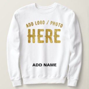 SUDADERA ESTILOSO MODERNO PERSONALIZABLE BLANCO VERIFICADO