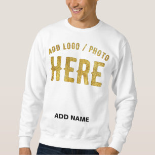 SUDADERA ESTILOSO MODERNO PERSONALIZABLE BLANCO VERIFICADO 