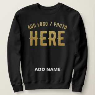 SUDADERA ESTILOSO MODERNO PERSONALIZABLE NEGRO MARCADO VERI