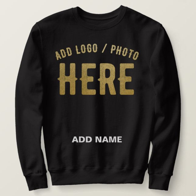 SUDADERA ESTILOSO MODERNO PERSONALIZABLE NEGRO MARCADO VERI (Anverso del diseño)