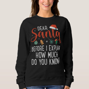 Sudadera Estimado Papá Noel Antes De Explicar Cuánto Sabes
