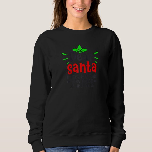 Sudadera Estimado Papá Noel Antes De Explicar Cuánto Sabes  (Anverso)