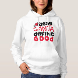 Sudadera Estimado Santa Define buenos Navidades graciosos