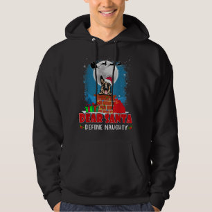 Sudadera Estimado Santa Define Naughty Pastor Alemán Chris