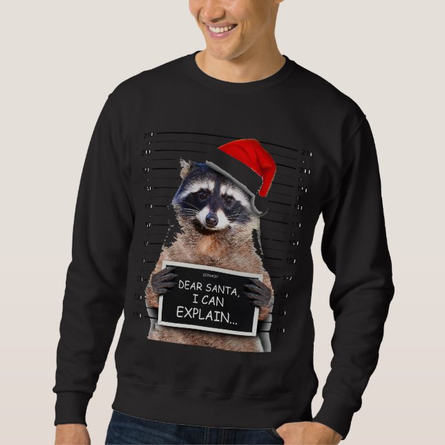 Sudadera Estimado Santa I puedo explicar el mapache de Navi (Anverso)