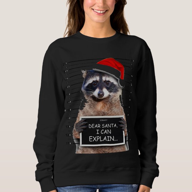 Sudadera Estimado Santa I puedo explicar el mapache de Navi (Anverso)