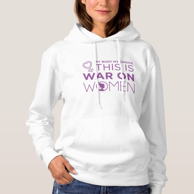 Sudadera Esto es guerra contra las mujeres (Anverso)