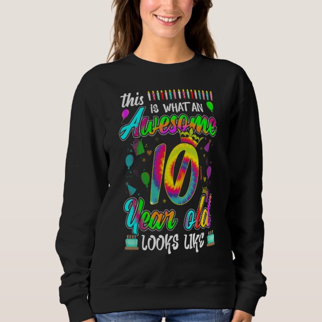 Sudadera Esto es lo asombroso de los 10 años (Anverso)