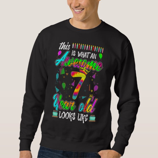Sudadera Esto es lo asombroso que es el cumpleaños número 7 (Anverso)