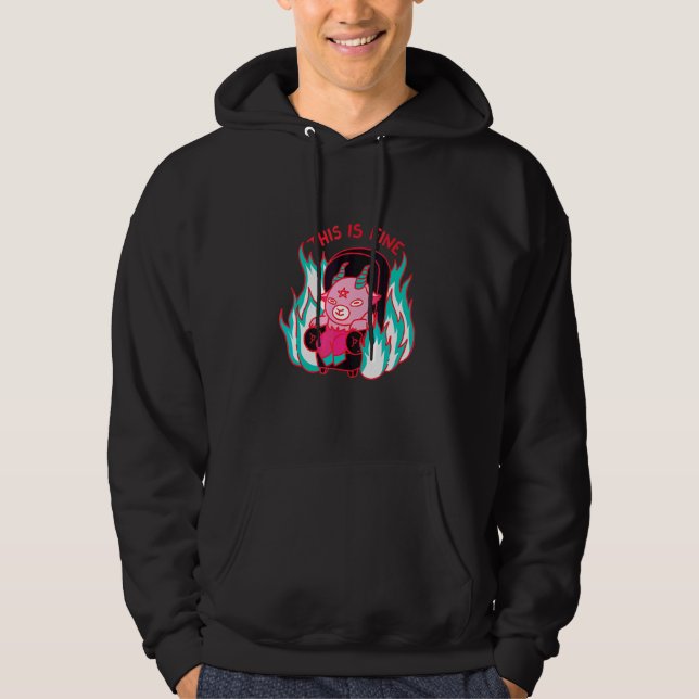 Sudadera Esto está bien demonio sofá relajado (Anverso)