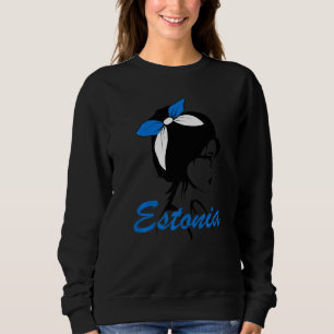 Sudadera Estonia Chica Mujeres estonias Estonia Bandera