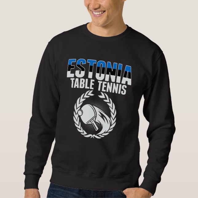 Sudadera Estonia Table Tennis     Estonian Ping Pong Suppor (Anverso)