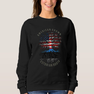 Sudadera Estonio Americano Crece Raíces Estonias Ee.Uu. Ban