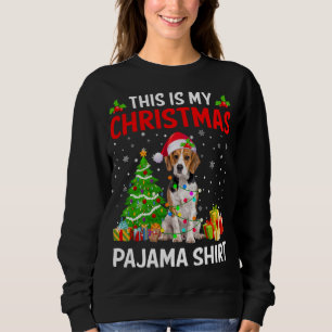 Sudadera Estos son mis Navidades Beagle Dog Pajama Xmas Lig