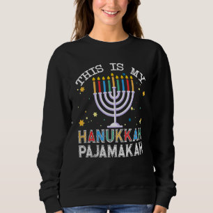 Sudadera Estos son mis Navidades de Hanukkah Pajamakah Chan