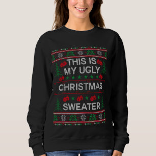 Sudadera Estos son mis Navidades feos, dulces Navidades gra