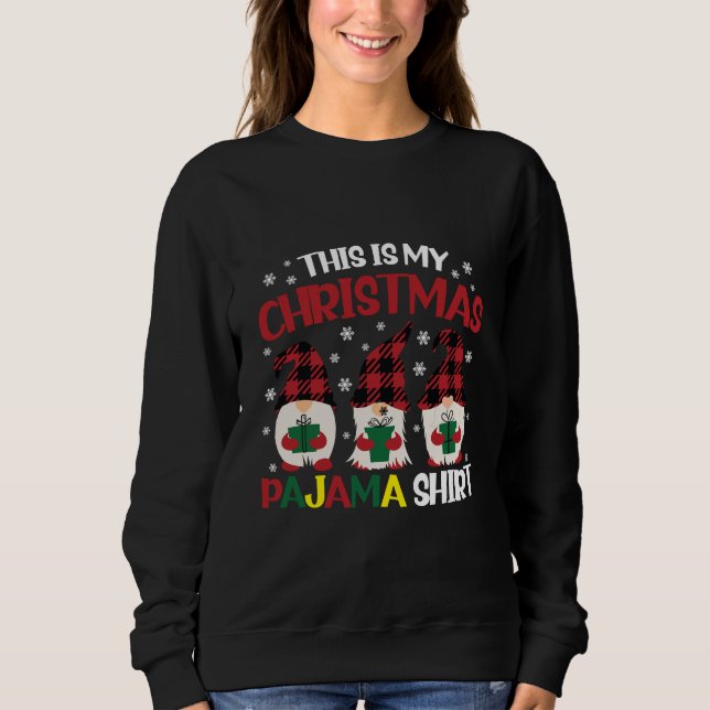 Sudadera Estos son mis Navidades Gnomías familiares de los  (Anverso)