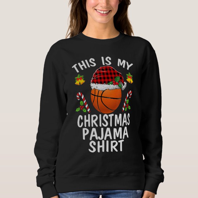 Sudadera Estos son mis Navidades Pajama Basketball Santa Bo (Anverso)
