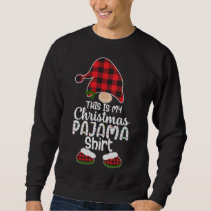 Sudadera Estos son mis Navidades Pajama Gnome Xmas Red Plai