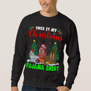 Sudadera Estos son mis Navidades Pajama Shirt Santa ELF Rei