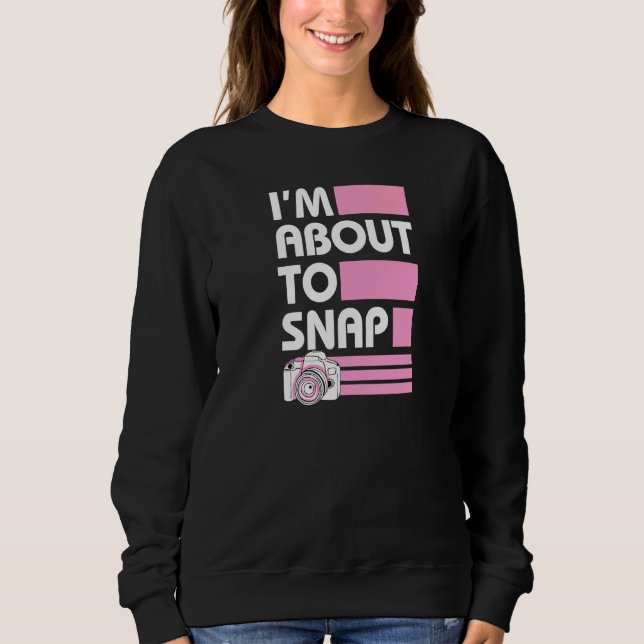 Sudadera Estoy a punto de romper fotografía de estilo retro (Anverso)