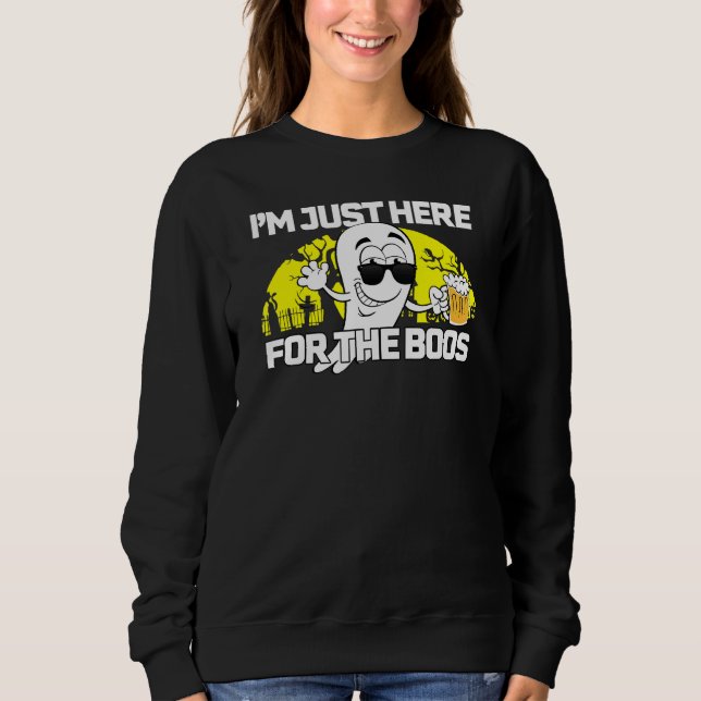 Sudadera Estoy Aquí Por El Fantasma Boos Con Gafas De Sol. (Anverso)