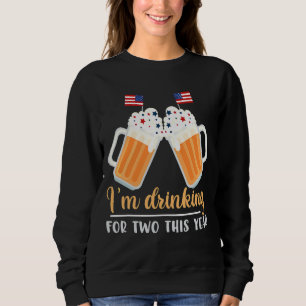 Sudadera Estoy bebiendo por dos este año embarazo