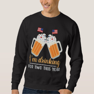 Sudadera Estoy bebiendo por dos este año embarazo