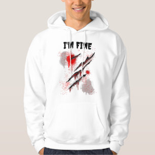 Sudadera Estoy Bien Sangriento Humor Zombie de Halloween Co