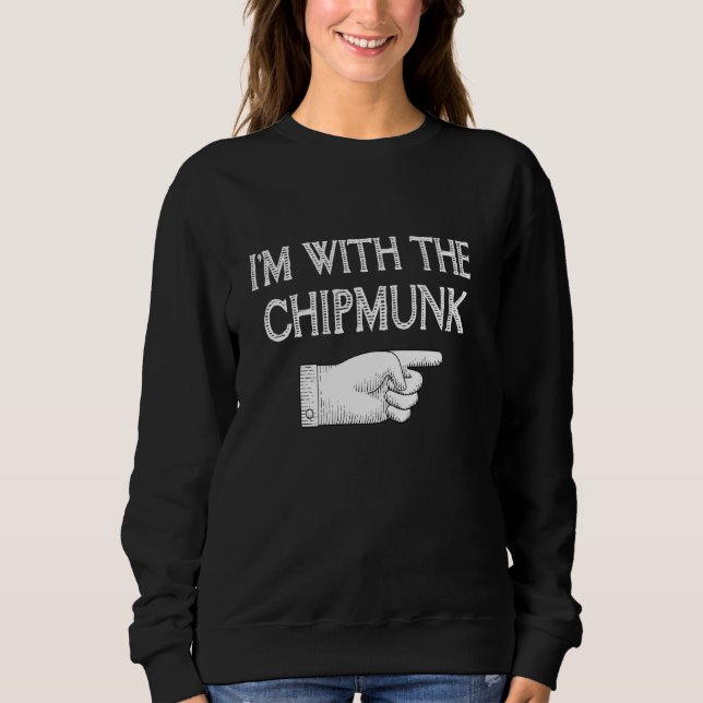 Sudadera Estoy Con El Cos De Halloween De Chipmunk Funny (Anverso)
