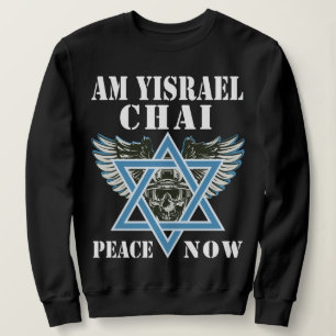 Sudadera Estoy Con Israel Am Yisrael Chai, Paz Ahora