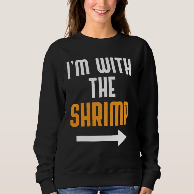 Sudadera Estoy con la Pareja de Halloween de Shrimp Costume (Anverso)