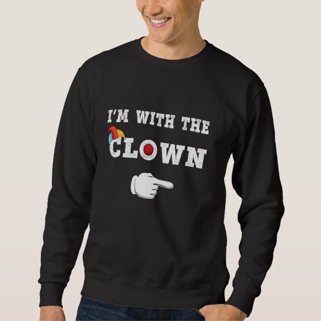 Sudadera Estoy Con Los Trajes De Halloween De Payaso (Anverso)