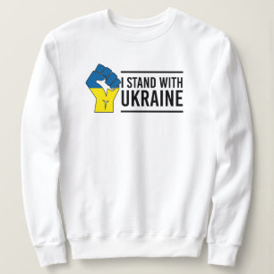 Sudadera Estoy con Ucrania Puño de la mano de la bandera