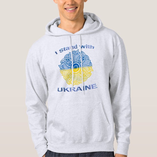 Sudadera Estoy de pie con Ucrania (Anverso)
